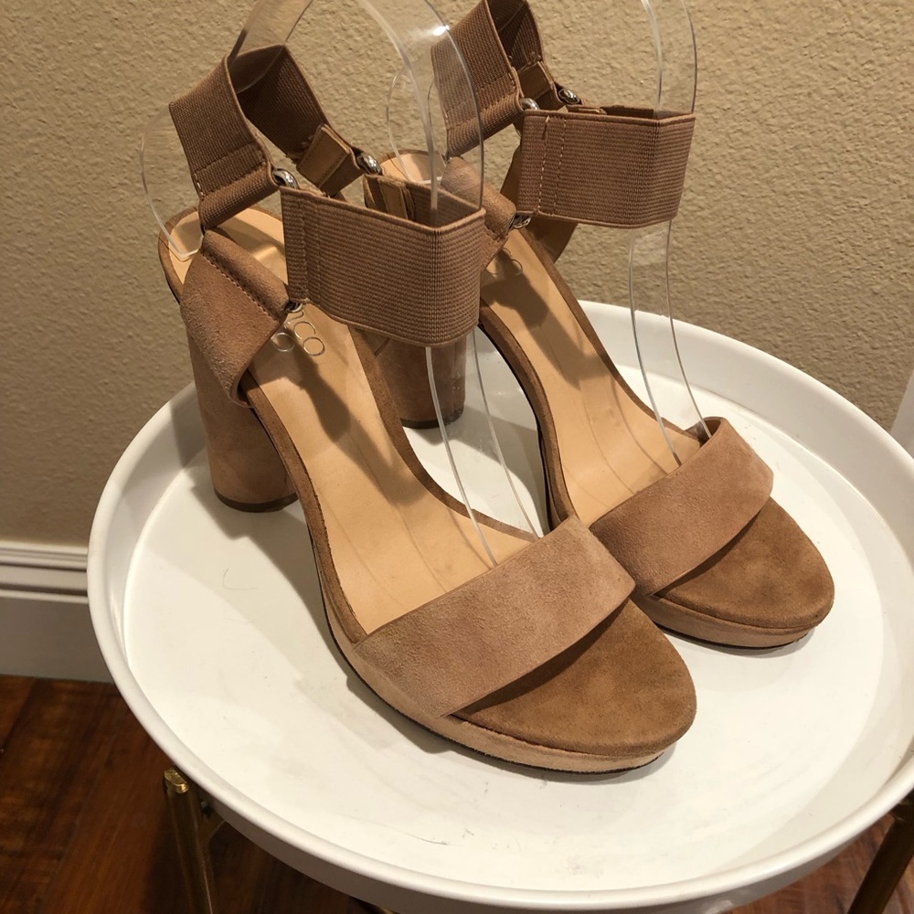 FRANCO SARTO leather round heeled sandals. Great condition. 8.5 FINAL💲